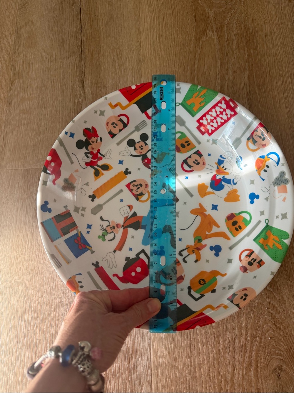Disney Character Party Paper Plates - White with Multi-Color Prints